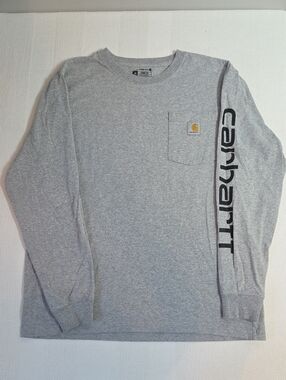 Carhartt Men's Short Sleeve Graphic T-Shirt Gray Red Canada Maple Leaf Logo XL